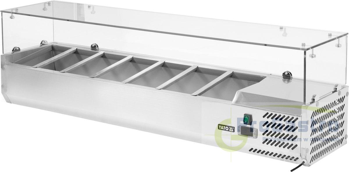 Nadstawka chłodnicza 7x GN 1/4 YatoGastro 1500x335x435 mm Nadstawka chłodnicza 7x GN 1/4 YatoGastro 1500x335x435 mm