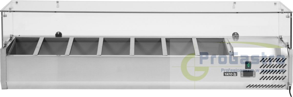 Nadstawka chłodnicza 7x GN 1/4 YatoGastro 1500x335x435 mm Nadstawka chłodnicza 7x GN 1/4 YatoGastro 1500x335x435 mm