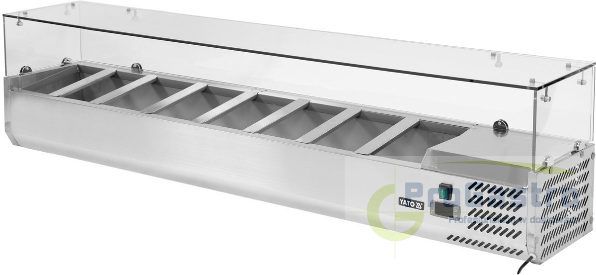 Nadstawka chłodnicza 8x GN 1/4 YatoGastro 1800x335x435 mm Nadstawka chłodnicza 8x GN 1/4 YatoGastro 1800x335x435 mm