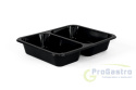Pojemnik obiadowy do zgrzewu dwudzielny czarny 50 sztuk 227x178x50 mm Pojemnik obiadowy do zgrzewu dwudzielny czarny 50 sztuk 227x178x50 mm