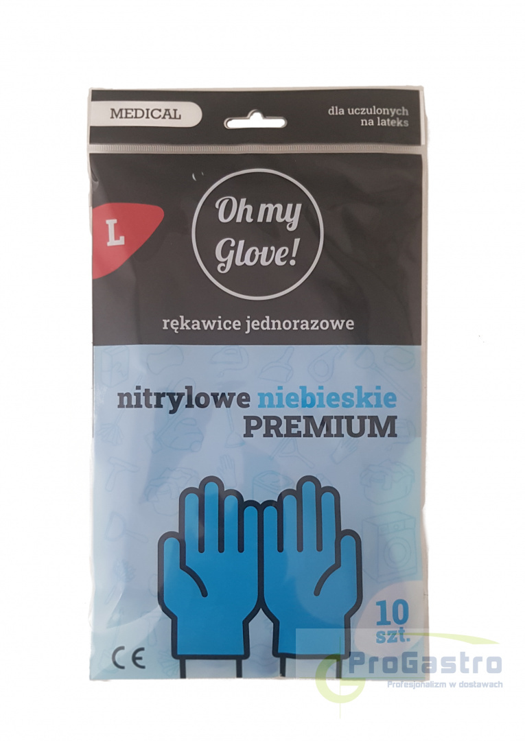 Rękawice nitrylowe Niebieskie rozmiar L 10 sztuk Rękawice nitrylowe Niebieskie rozmiar L 10 sztuk