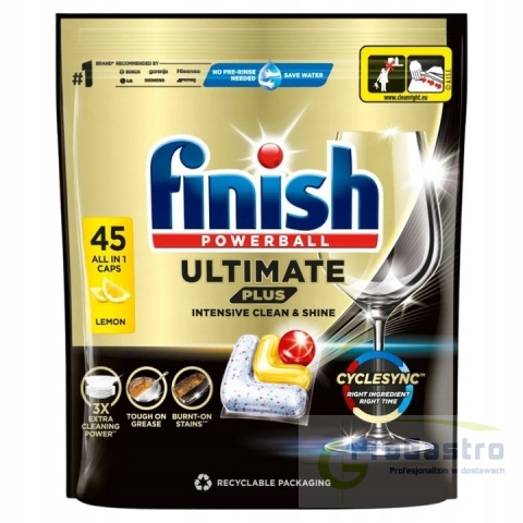Kapsułki do zmywarki Finish Ultimate Plus All in1 45 sztuk Lemon
