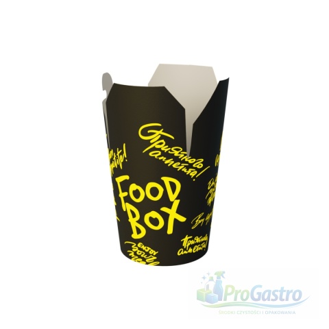 Opakowanie Kebab Box Asian Box 500 ml 50 sztuk Czarny 100% Papier 0% Plastic