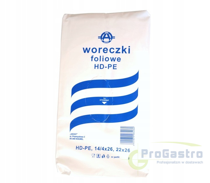 Torebki HDPE 14x4x26 cm A700 Torebki HDPE 14x4x26 cm A700