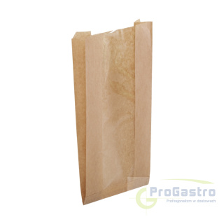 Torebki papierowe brązowe z okienkiem 150x60x280 mm 100 sztuk