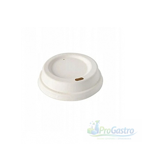 Wieczko do kubka papierowego 80 mm z pulpy celulozowej 50 sztuk białe EKO