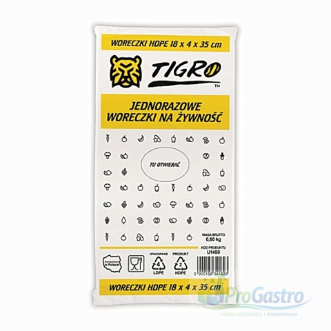 Woreczki HDPE 18x4x35 cm A700 atestowane