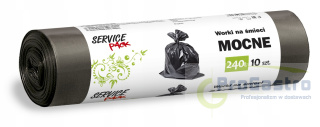 Worki na śmieci 240 l 10 szt grube LDPE