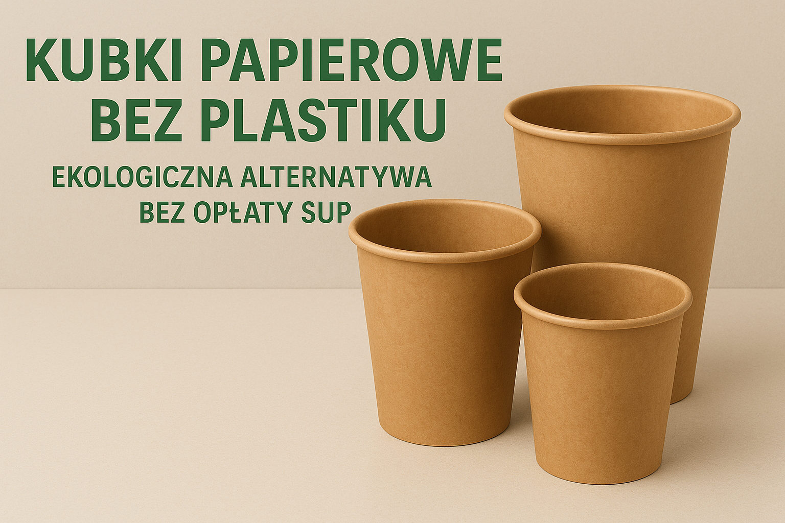 Kubki papierowe ekologiczne bez opłaty SUP